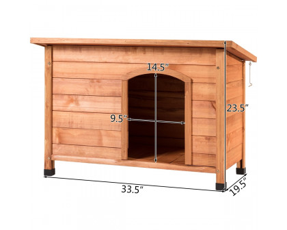 FaFurn - Medium Dog House with Hinged Asphalt Roof