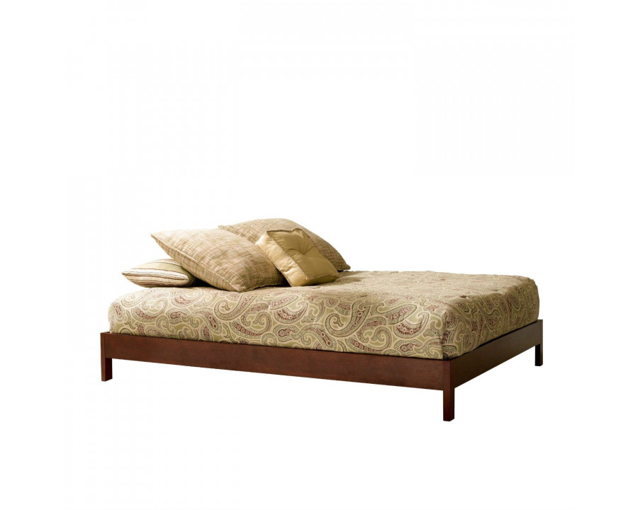 FaFurn - Full Size Platform Bed Frame in Mahogany