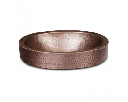 FaFurn - Oval Sink Drop-in or Vessel in Hammered Copper