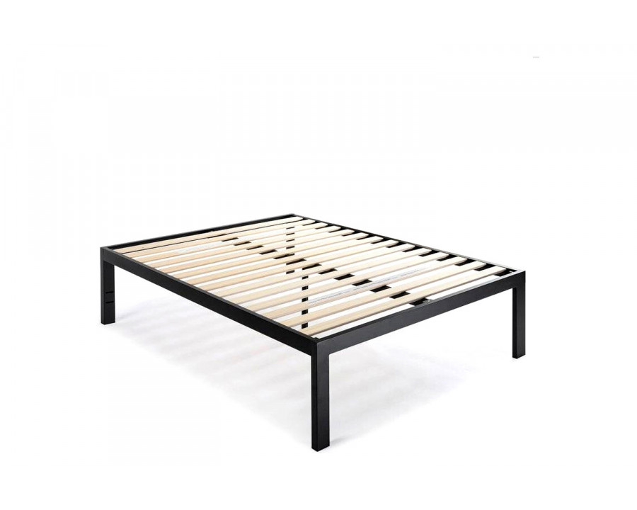 FaFurn - Easy Assemble Metal Platform Bed Frame Wooden Slats