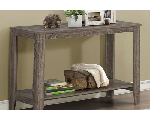 FaFurn - Sofa Table Console Table in Dark Taupe Wood Finish