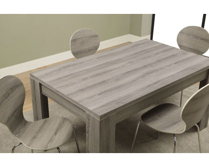 FaFurn - Modern Block Leg Rectangular Dining Table in Dark Taupe Wood Finish