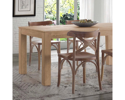 FaFurn Modern Rectangle Dining Table - Light Brown, Wood