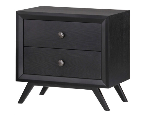 FaFurn - Modern Nightstand in Black, Wood