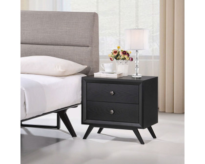 FaFurn - Modern Nightstand in Black, Wood