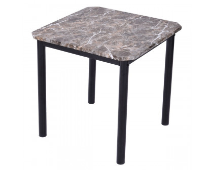 FaFurn - 3-Piece Coffee Table and End Table Set with Faux Marble Top in Marble