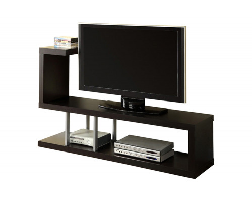 FaFurn - Modern Entertainment Center TV Stand in Cappuccino Finish