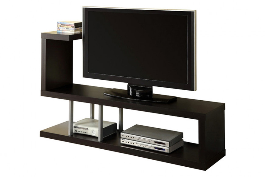 FaFurn™ - Modern Entertainment Center TV Stand in Cappuccino Finish