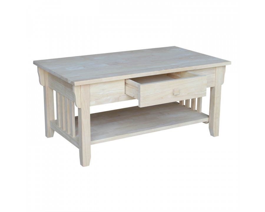 FaFurn Coffee Table with Drawer and Shelf - Wood