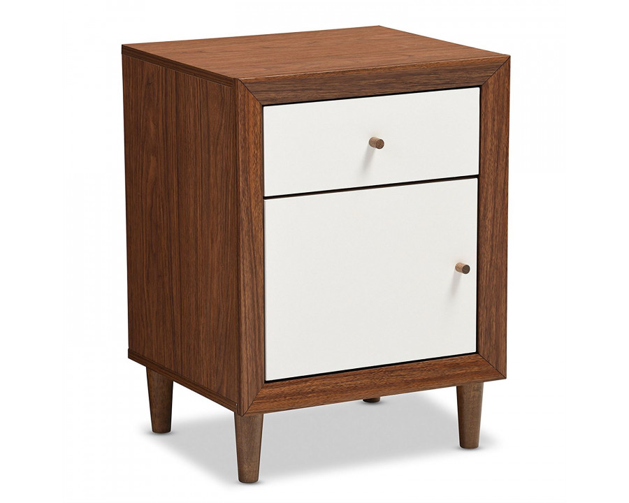 FaFurn - Modern Nightstand in White, Wood