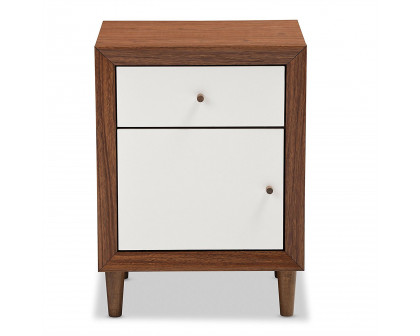 FaFurn - Modern Nightstand in White, Wood