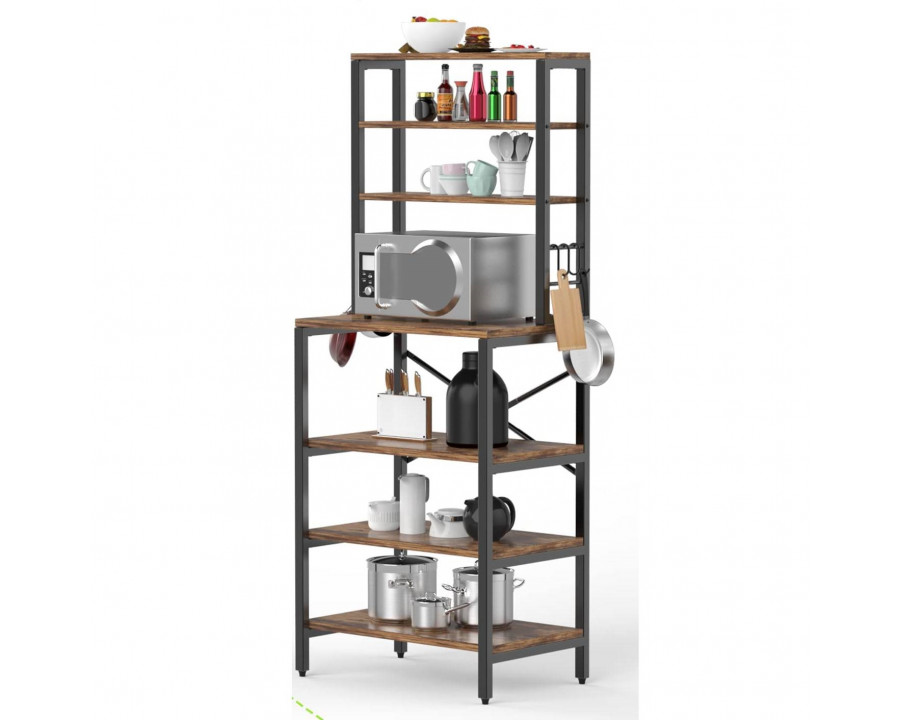 FaFurn - Modern Bakers Rack in Metal/Wood