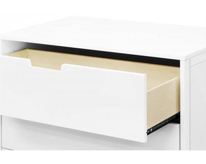 FaFurn Modern Mid-Century Style 3-Drawer Dresser Chest in Wood Finish - White/Walnut