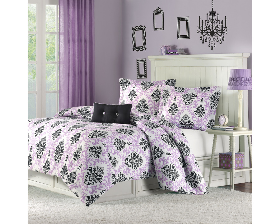 FaFurn - Twin/Twin XL Size Comforter Set in Purple