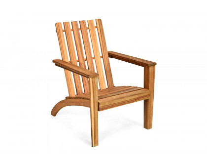 FaFurn - Indoor/Outdoor Acacia Wood Adirondack Lounge Armchair