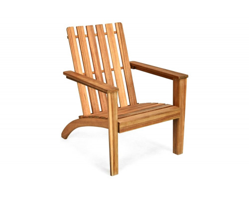 FaFurn Indoor/Outdoor Acacia Wood Adirondack Lounge Armchair - Natural