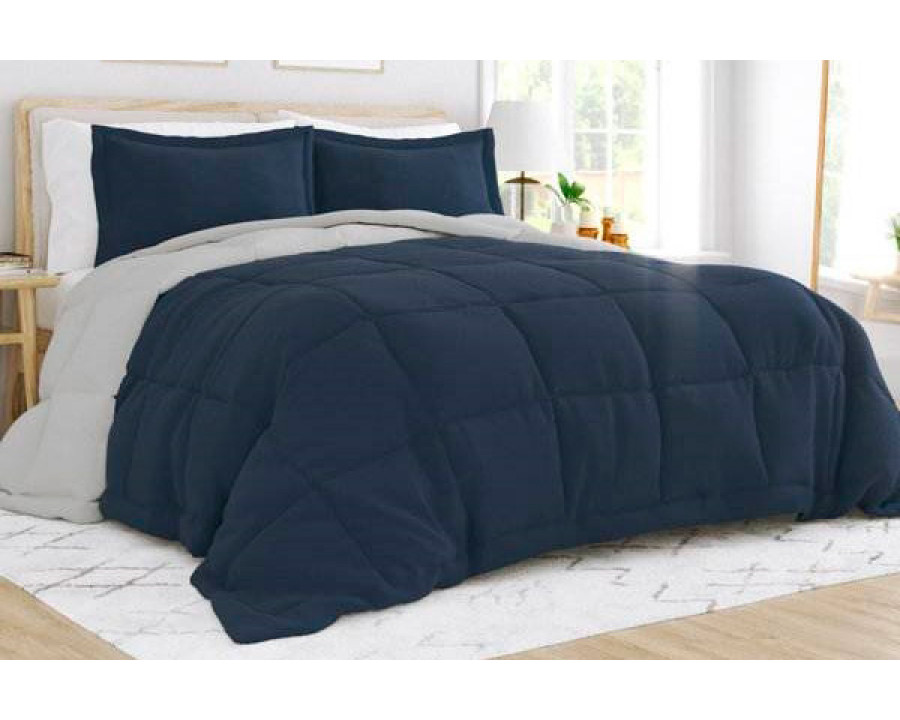 FaFurn - 3-Piece Reversible Comforter Set (NAVYCOMS5395871)