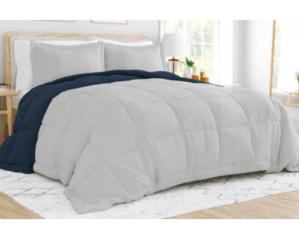 FaFurn - 3-Piece Reversible Comforter Set (NAVYCOMS5395871)