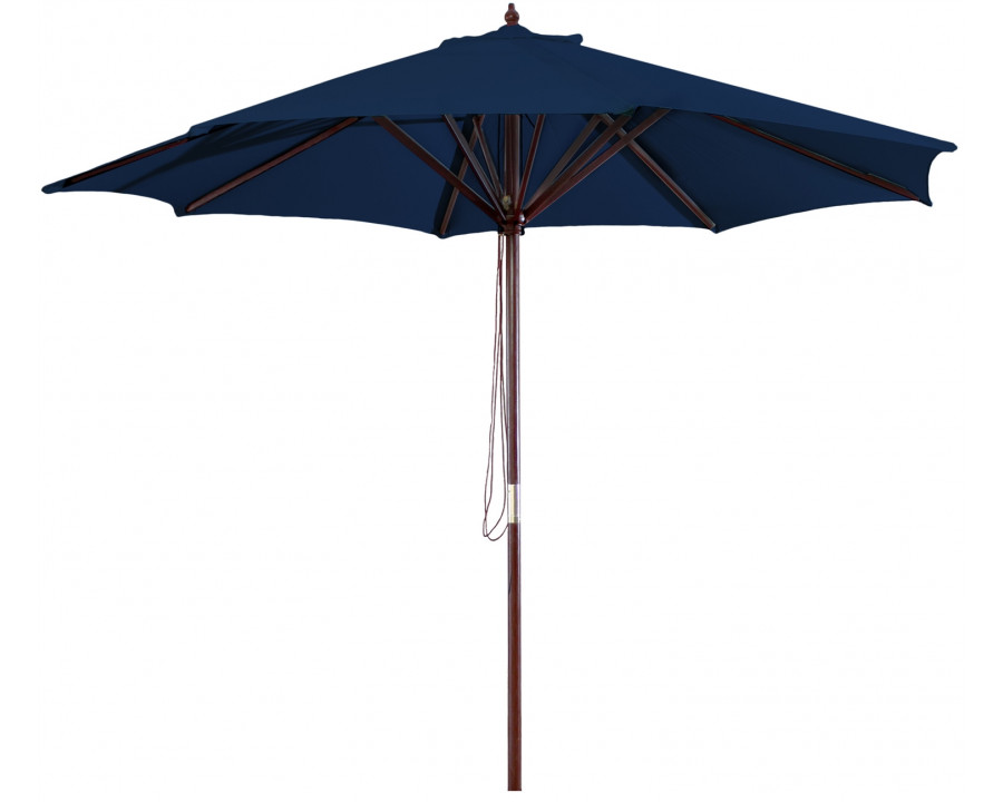 FaFurn - Patio Umbrella with Wood Frame and Pulley