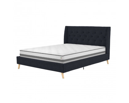 FaFurn Full Size Platform Bed Frame - Navy Blue