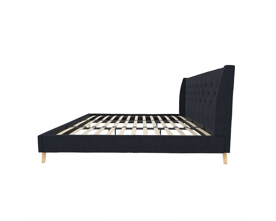 FaFurn King Size Platform Bed Frame - Navy Blue