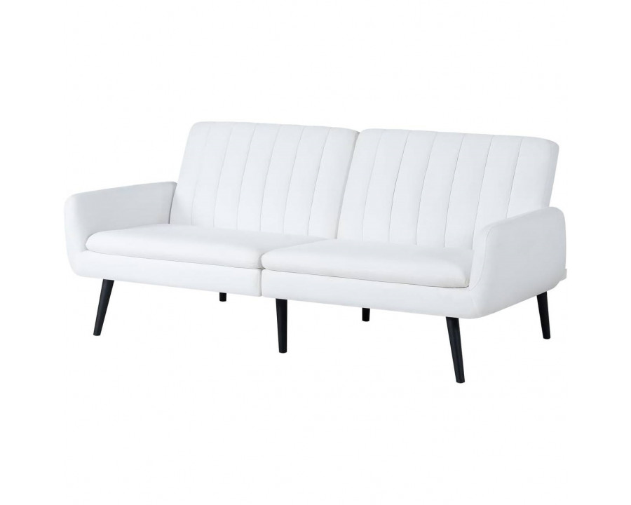 FaFurn - Modern Sofa-Bed in White, Linen/Fabric