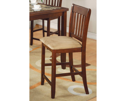 FaFurn - Casual 5-Piece Dining Set with Microfiber Padded Counter Height Stools