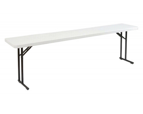 FaFurn - Steel Frame 72-Inch Rectangular Gray Plastic Top Folding Table