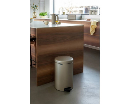 FaFurn Stainless Steel Kitchen Trash Can with Step-On Lid - 3-Gallon