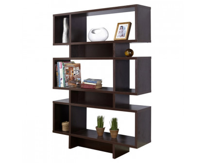 FaFurn - Modern Bookcase in Espresso, Wood