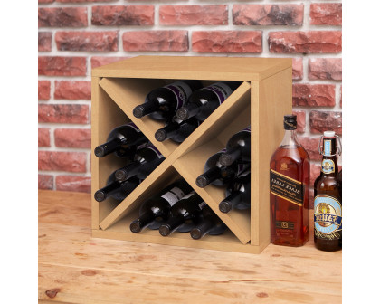 FaFurn™ Stackable 12 Bottle Wine Rack - Natural