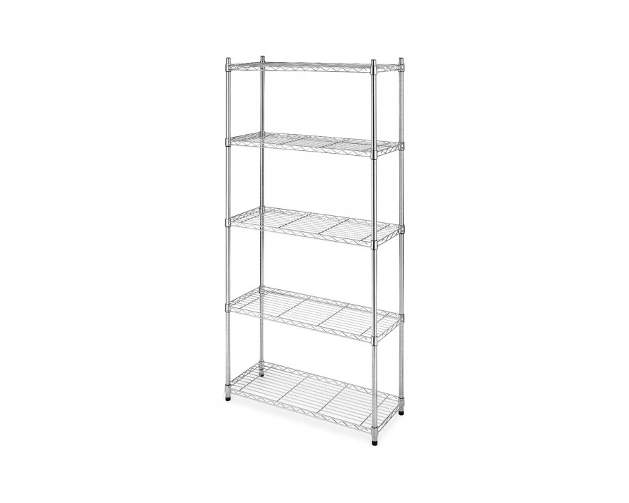 FaFurn - Heavy Duty 5-Shelf Metal Storage Rack Shelving Unit