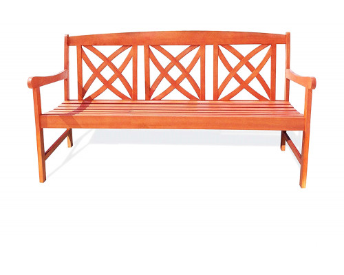 FaFurn - Outdoor Weather Resistant Eucalyptus Wood 5-Ft Garden Bench