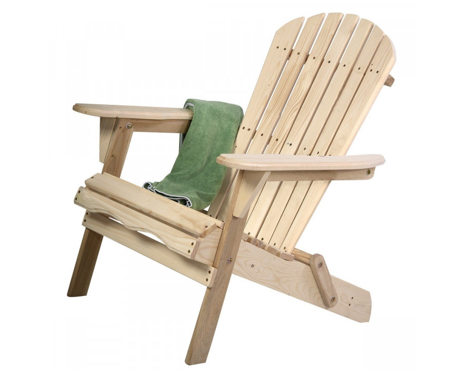 FaFurn - Folding Adirondack Chair in Light Oak, Wood