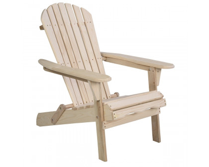 FaFurn - Folding Adirondack Chair in Light Oak, Wood