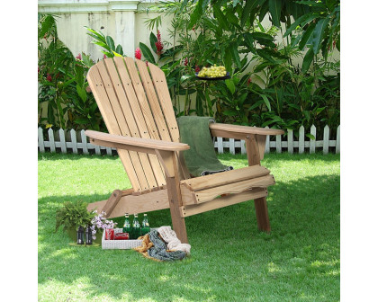 FaFurn - Folding Adirondack Chair in Light Oak, Wood