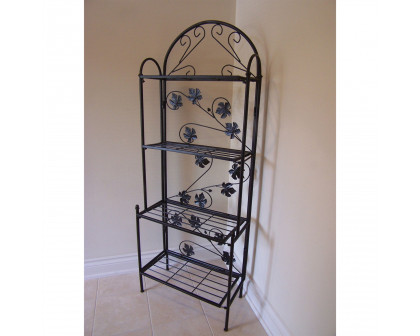 FaFurn - Bakers Rack with Grape Vine Design in Antique Bronze, Iron