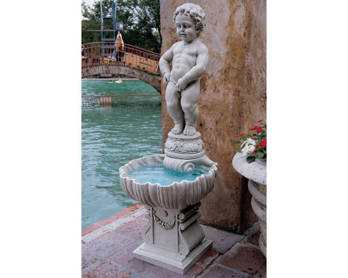 FaFurn - Outdoor Peeing Boy Statue Water Fountain