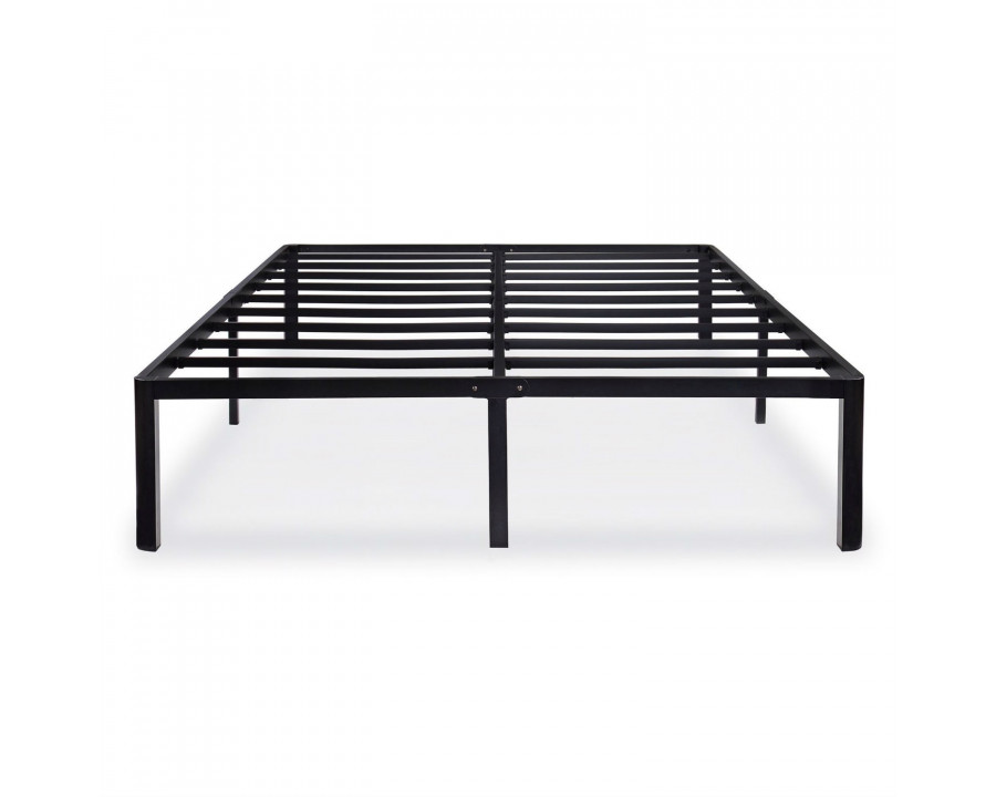 FaFurn - Twin Size Round Platform Bed Frame in Black, Metal