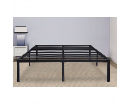 FaFurn - Twin Size Round Platform Bed Frame in Black, Metal