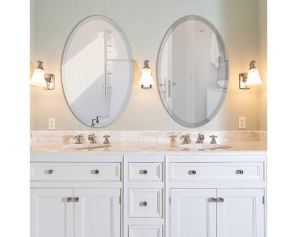 FaFurn - Frameless Oval Wall Mirror