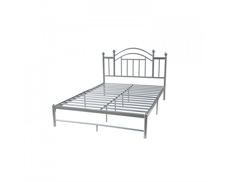 FaFurn - Full Size Platform Bed Frame with Arched Headboard in Metal