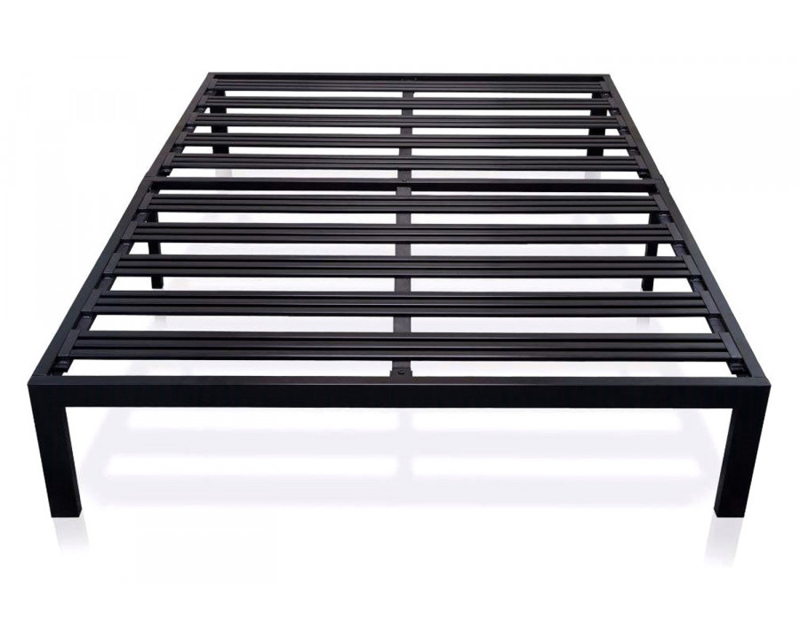 FaFurn - Full Size Metal Platform Bed Frame with 3.86 Inch Wide Heavy Duty Steel Slats