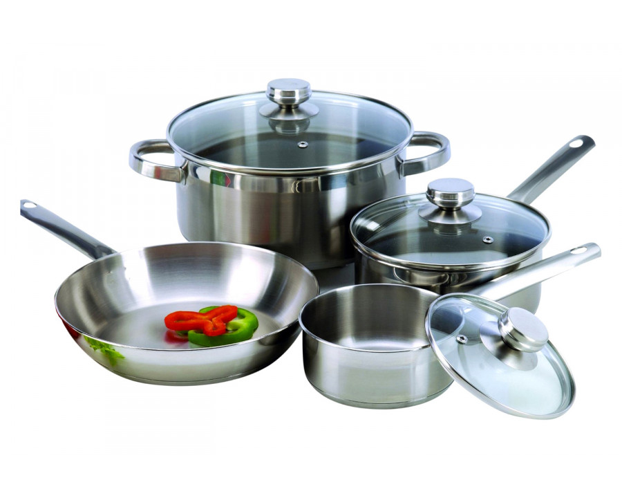 FaFurn - 7-Piece Cookware Set Constructed in 18/10 Stainless Steel