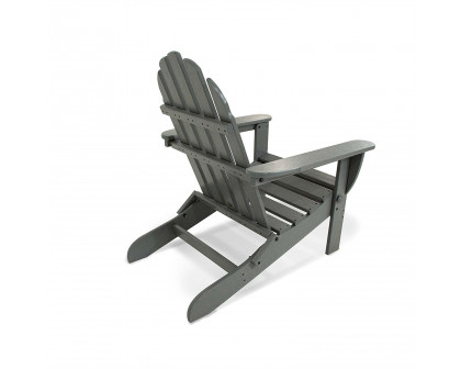 FaFurn - Folding Adirondack Chair in Gray, Wood