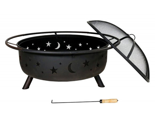 FaFurn - Steel Wood Burning Fire Pit with Spark Screen