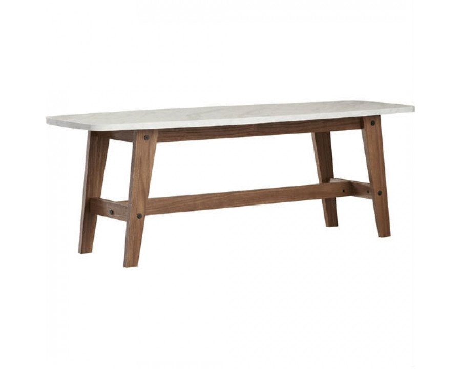 FaFurn - Modern Coffee Table with Faux Marble Top in Wood