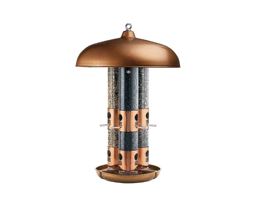 FaFurn - Copper Finish Triple Tube Bird Feeder