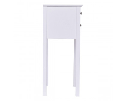 FaFurn - Elegant 2-Drawer Nightstand in White, Wood