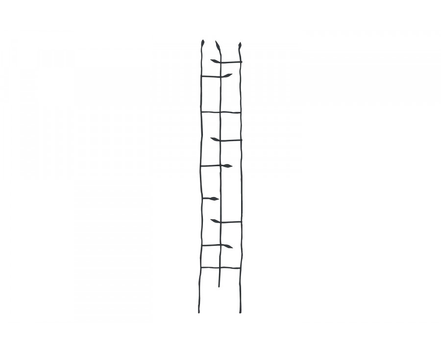 FaFurn - 6-Ft High Narrow Garden Trellis in Metal Sprouting Twig Leaf